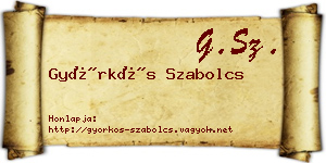 Györkös Szabolcs névjegykártya
