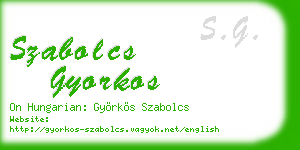 szabolcs gyorkos business card