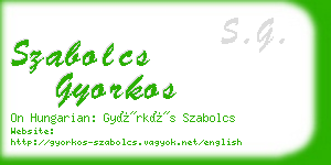 szabolcs gyorkos business card